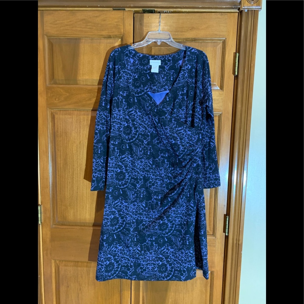 Soft Surroundings Faux-Wrap Stretch Dress